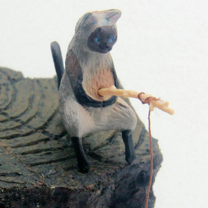 Håndmalede små kattefigurer til dit skrivebord 😺
