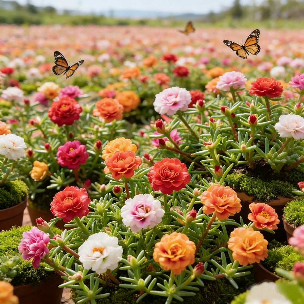 🌸 Mosrosefrøblanding (1000 stk.) 🌿 Portulak / solroser