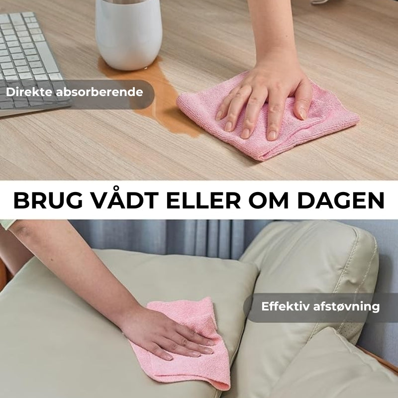 ♻️ Genanvendelige mikrofiber rengøringsklude på rulle (20 stk.)