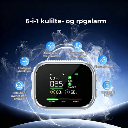 6-i-1 smart sikkerhedsdetektor – op til 12 gasser, der kan detekteres