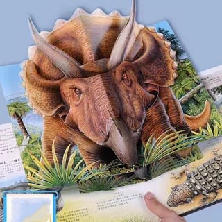 3D-bog om forhistoriske dinosaurer📙