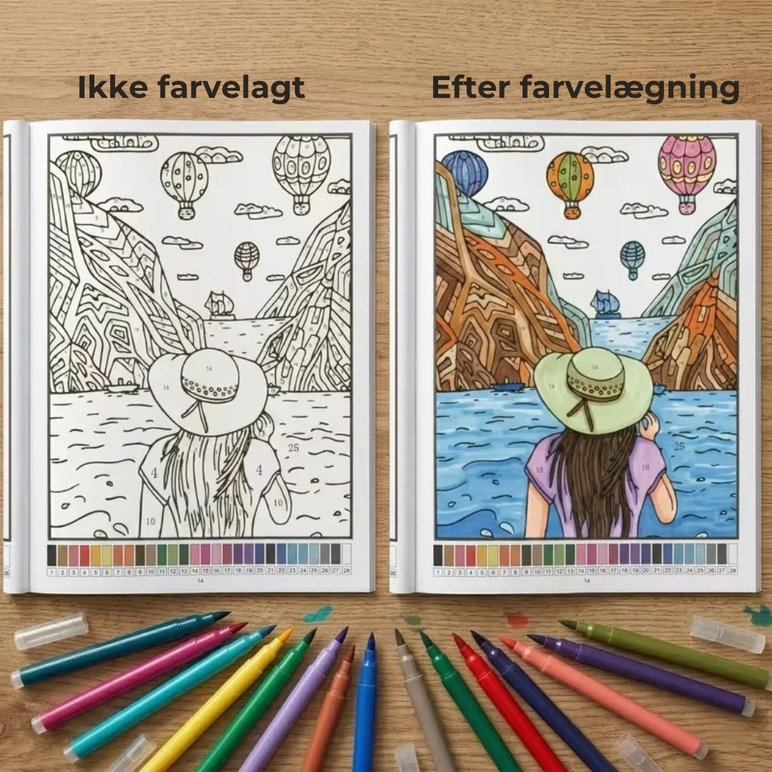 Malebog efter tal – malebog for voksne