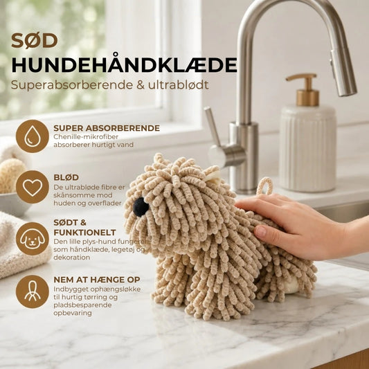 Sødt hunde mikrofiberhåndklæde