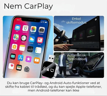 Trådløs Carplay-adapter V3 - Skærmvisning