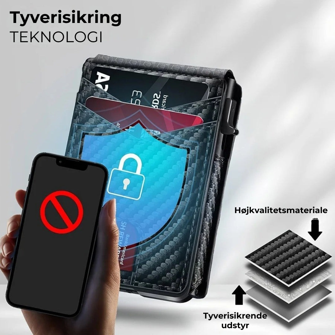 Læderpung til herrer med RFID-beskyttelse