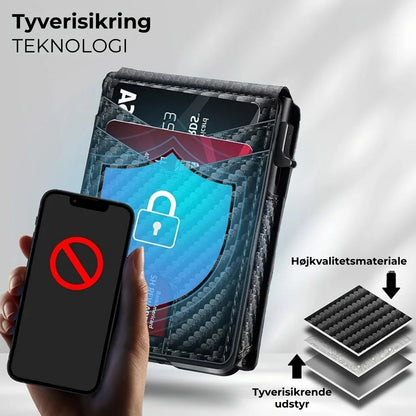 Læderpung til herrer med RFID-beskyttelse