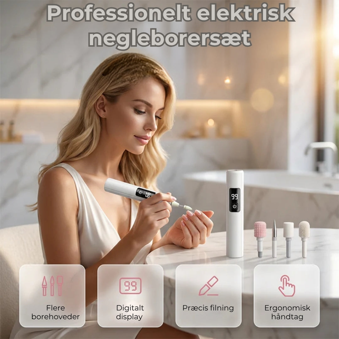 Elektrisk neglefil med digital hastighedsindstilling