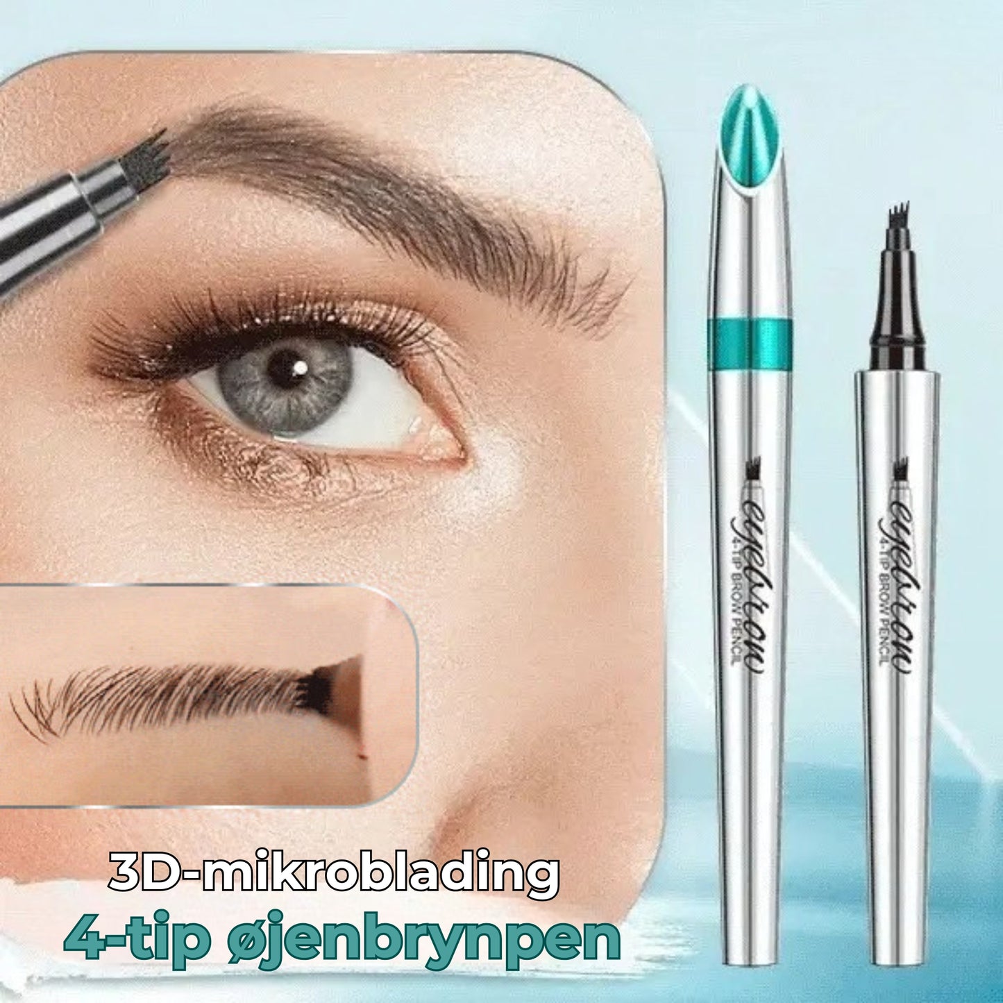 Vandtæt 3D-øjenbrynsstift med 4 spidser til microblading