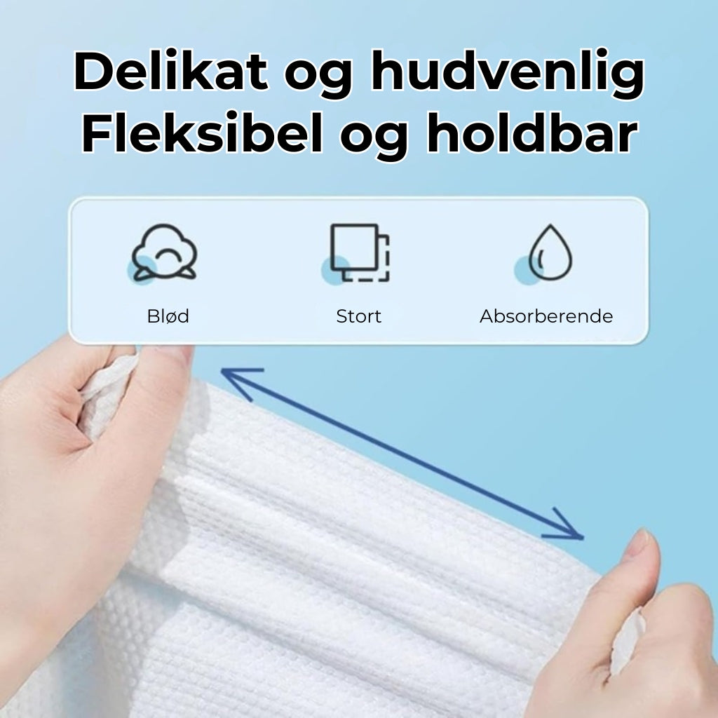 Komprimerede bomuldshåndklæder