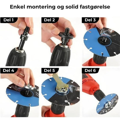 Adaptersæt – Fra boremaskine til vinkelsliber