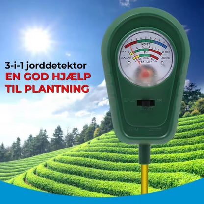 3-i-1 jordfugtighedsmåler til planter