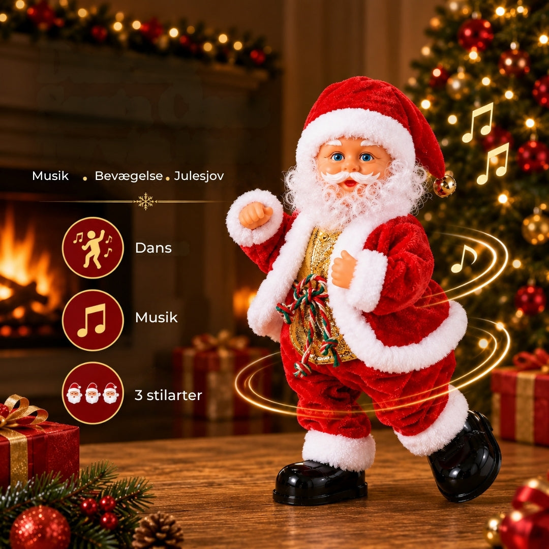 Dansende julemand med musik