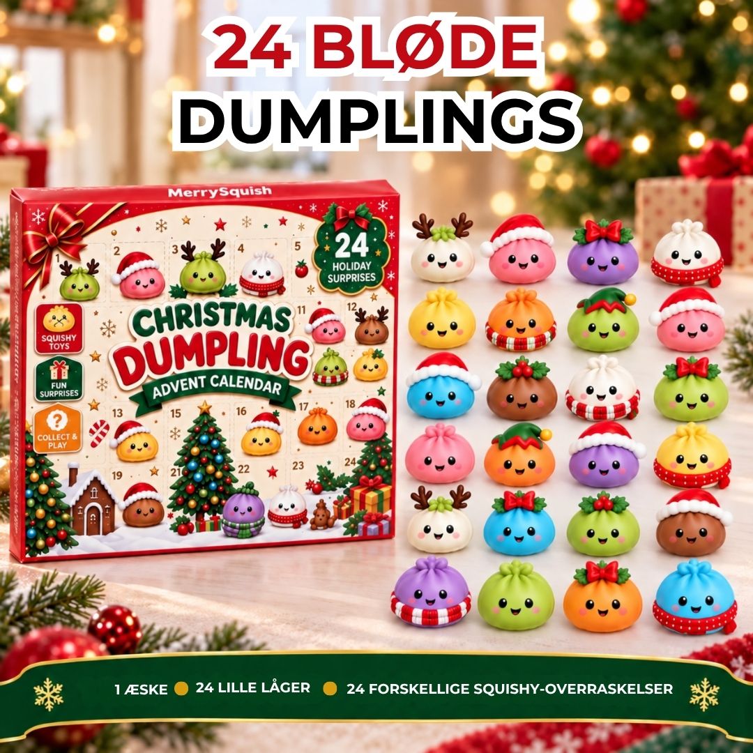 Squishy Dumpling-julekalender med 24 bløde squishies