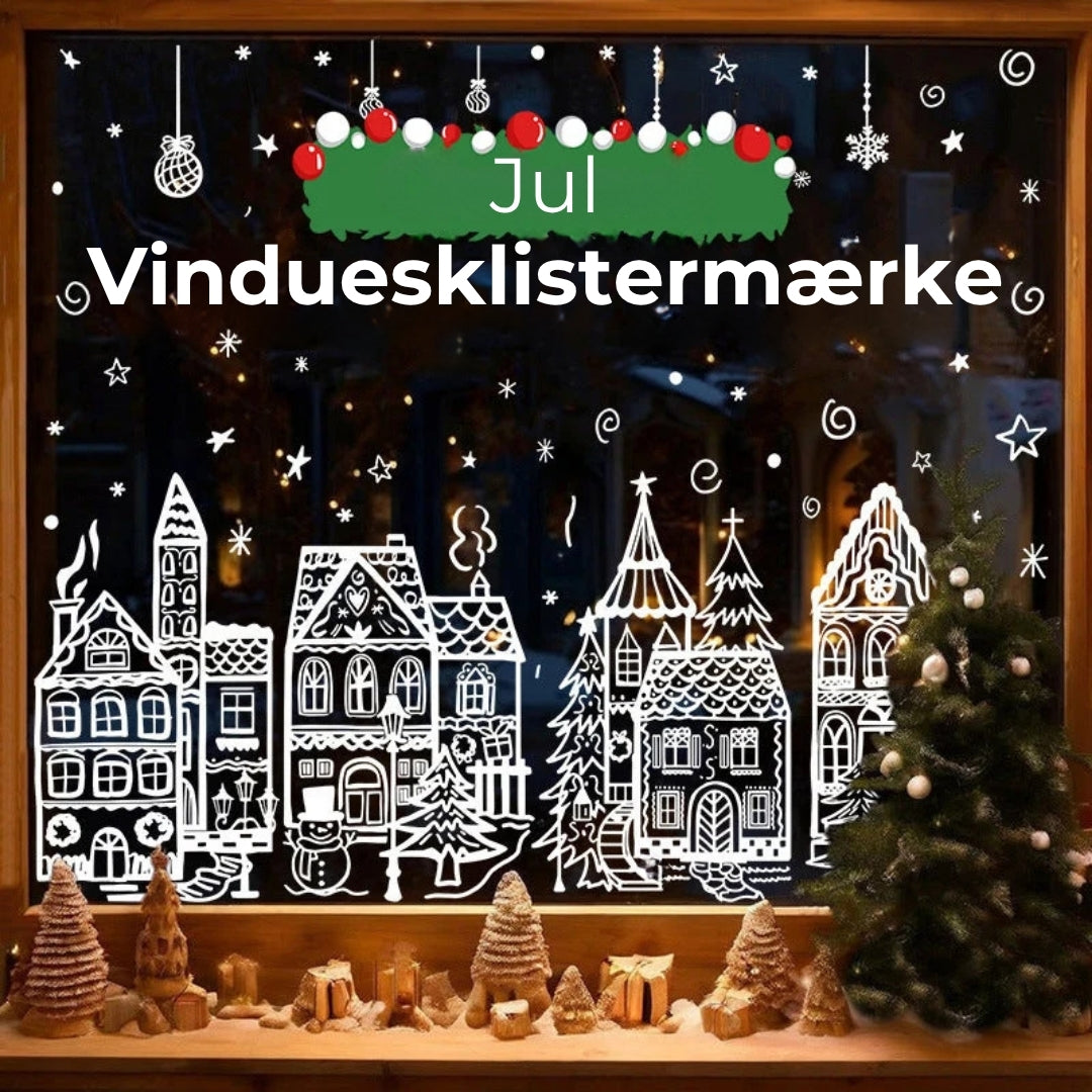 Jule-vinduesklistermærkesæt – 78 stk.