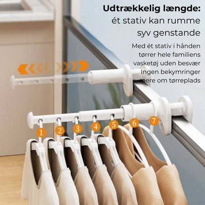 Teleskopisk udtrækkeligt tørrestativ