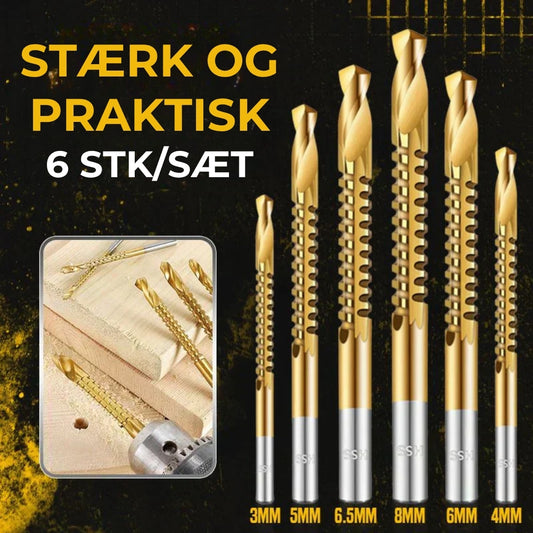 ⚙️Sæt med spiralbor – HSS, titaniumbelagt og egnet til mange forskellige materialer