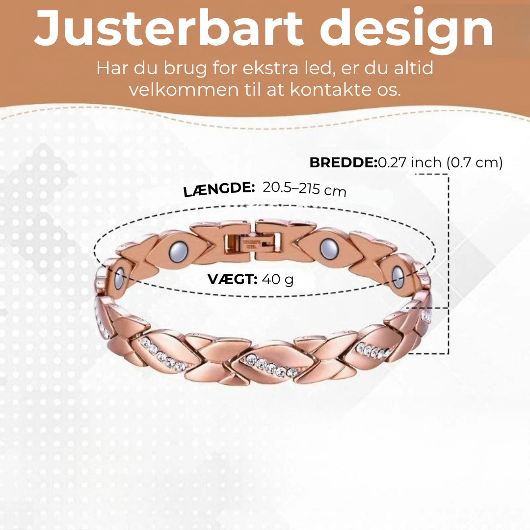 Magnetisk armbånd i kobber