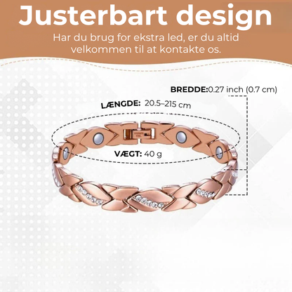 Magnetisk armbånd i kobber