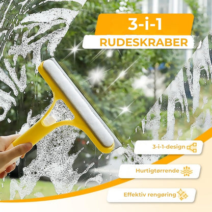 3-i-1 vinduesvasker med indbygget sprayflaske