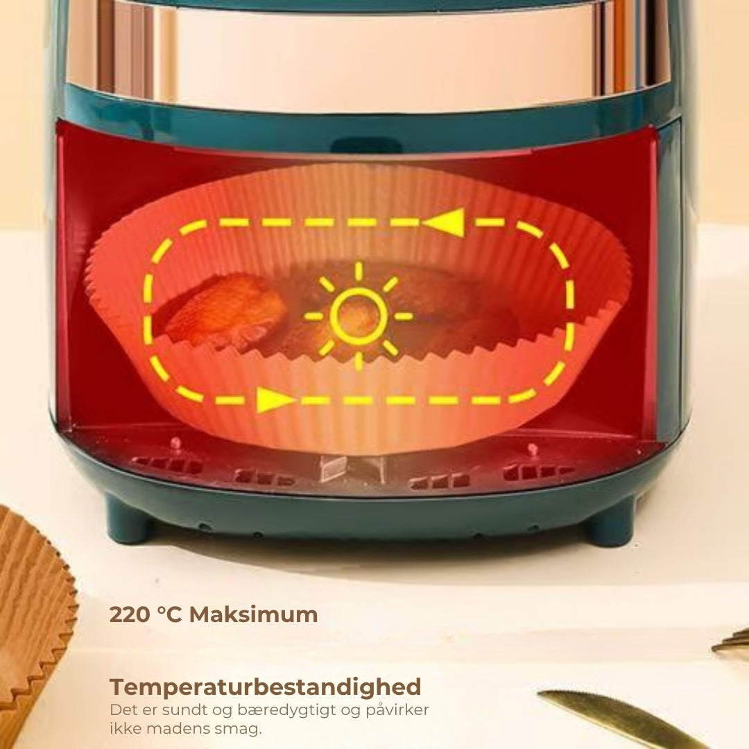 Bagepapir til airfryer – 100 stk.