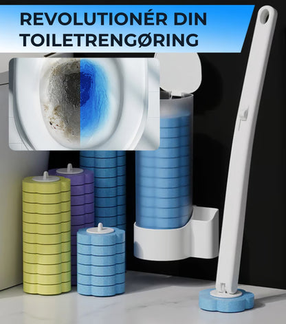 Sanitær ikke-bakteriel toiletbørste (inkl. 6-36 duftpuder)