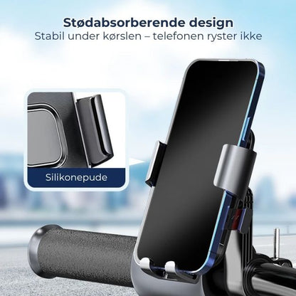 Vibrationsfast telefonholder til cykler