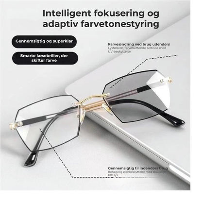 Multifokale læsebriller med adaptiv farvetoning