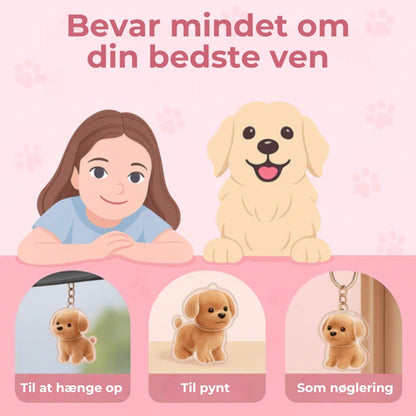 Snuzzle nøglering med dyrehår