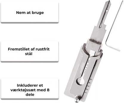 Lockpick-sæt i rustfrit stål