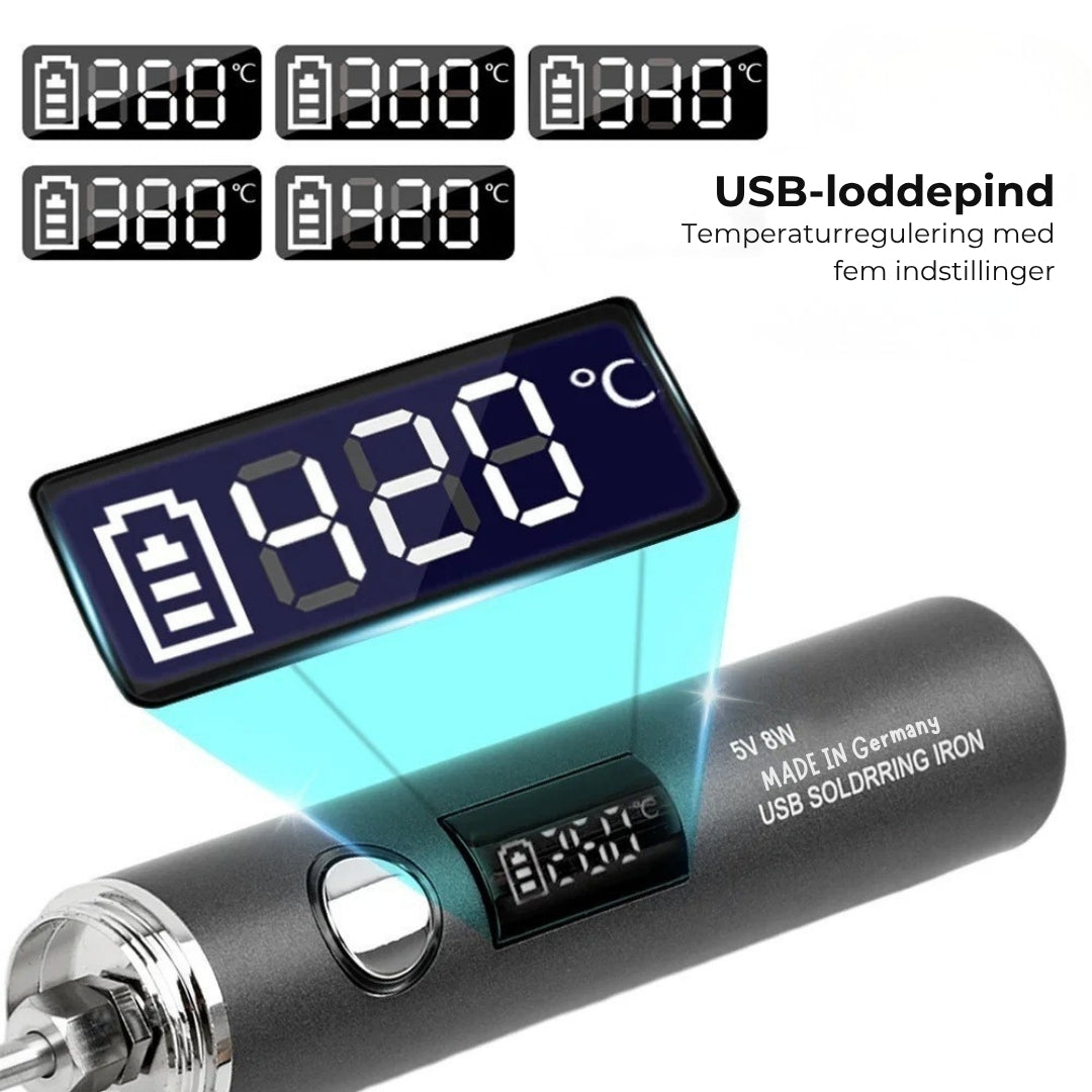 USB-opladelig loddekolbe