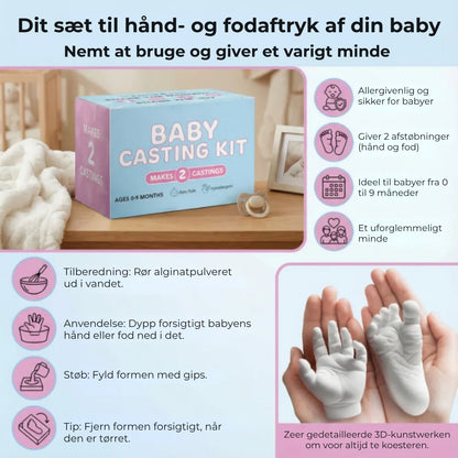 Hudvenligt farvesæt til hånd- og fodaftryk