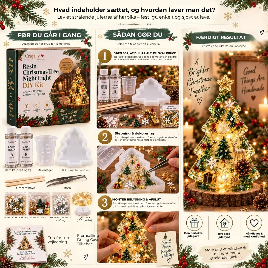 DIY-juletræslampe af harpiks – inkl. vejledning