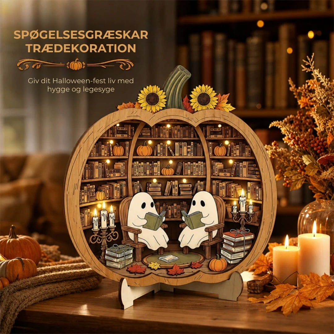 Halloween-græskar i træ