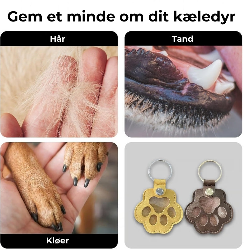 Nøglering til minde om dit kæledyr 🐾 Hold deres minde tæt på dig hver dag