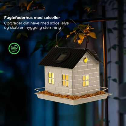 🕊️ Solcelledrevet fuglehus – automatisk belysning