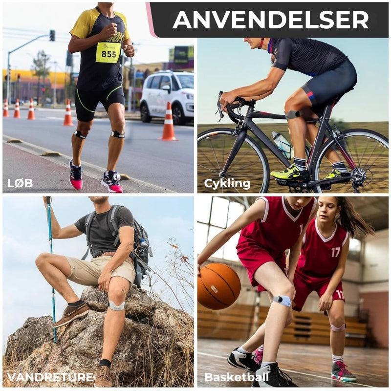 Patellastøttebånd til knæsmerter og senebetændelse (2 bånd inkluderet)