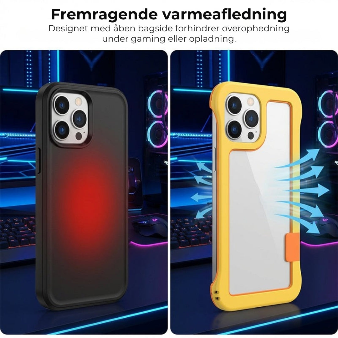 iPhone-cover med stødbeskyttelse og varmeafledning
