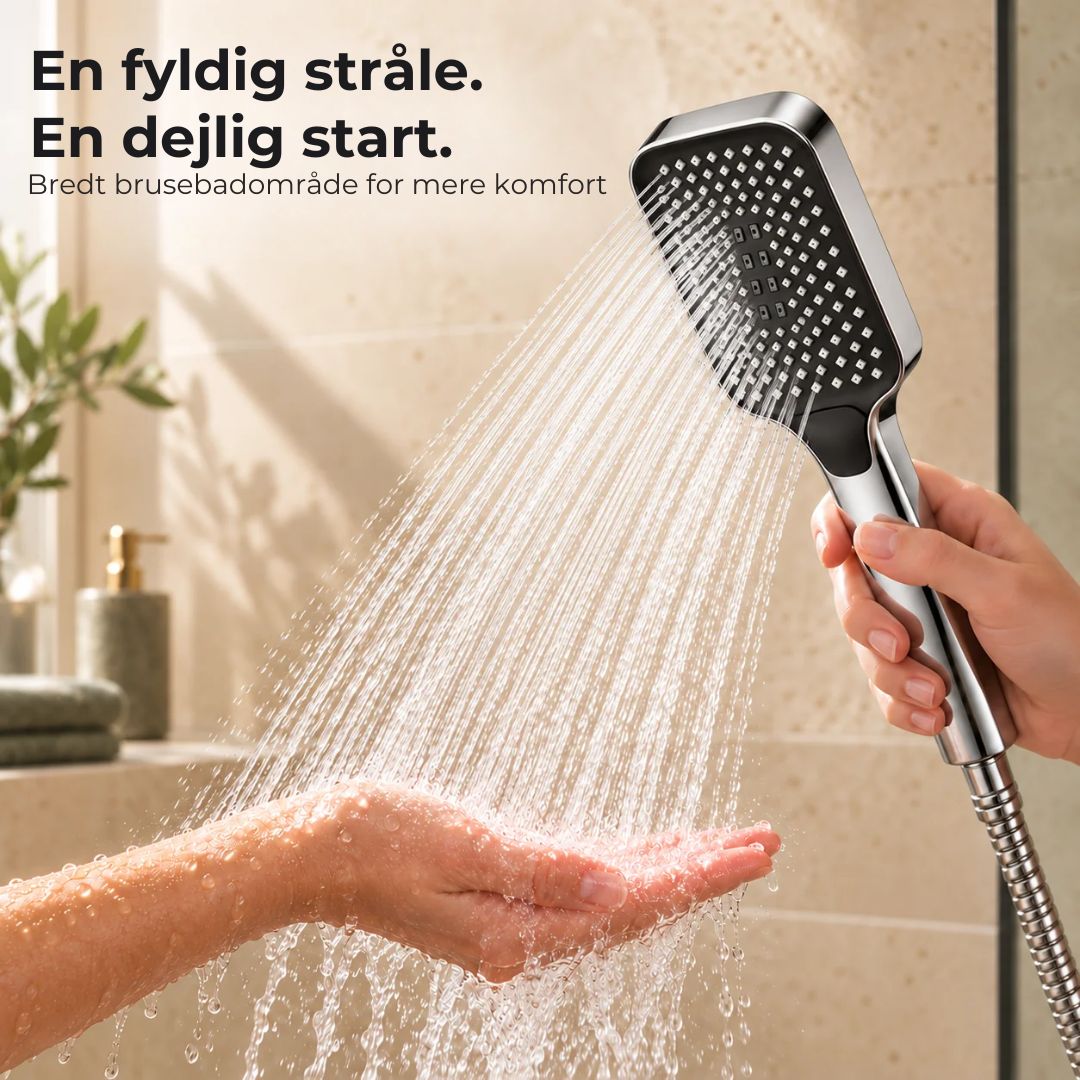 Højtryksbrusehoved med 4 indstillinger