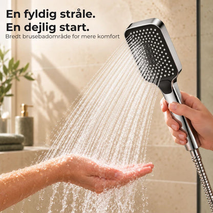 Højtryksbrusehoved med 4 indstillinger