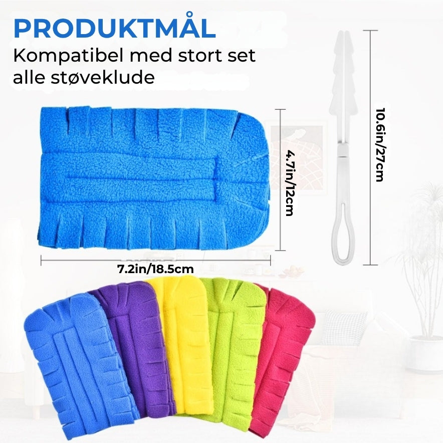 Sæt med genanvendelige fleece-støveklude