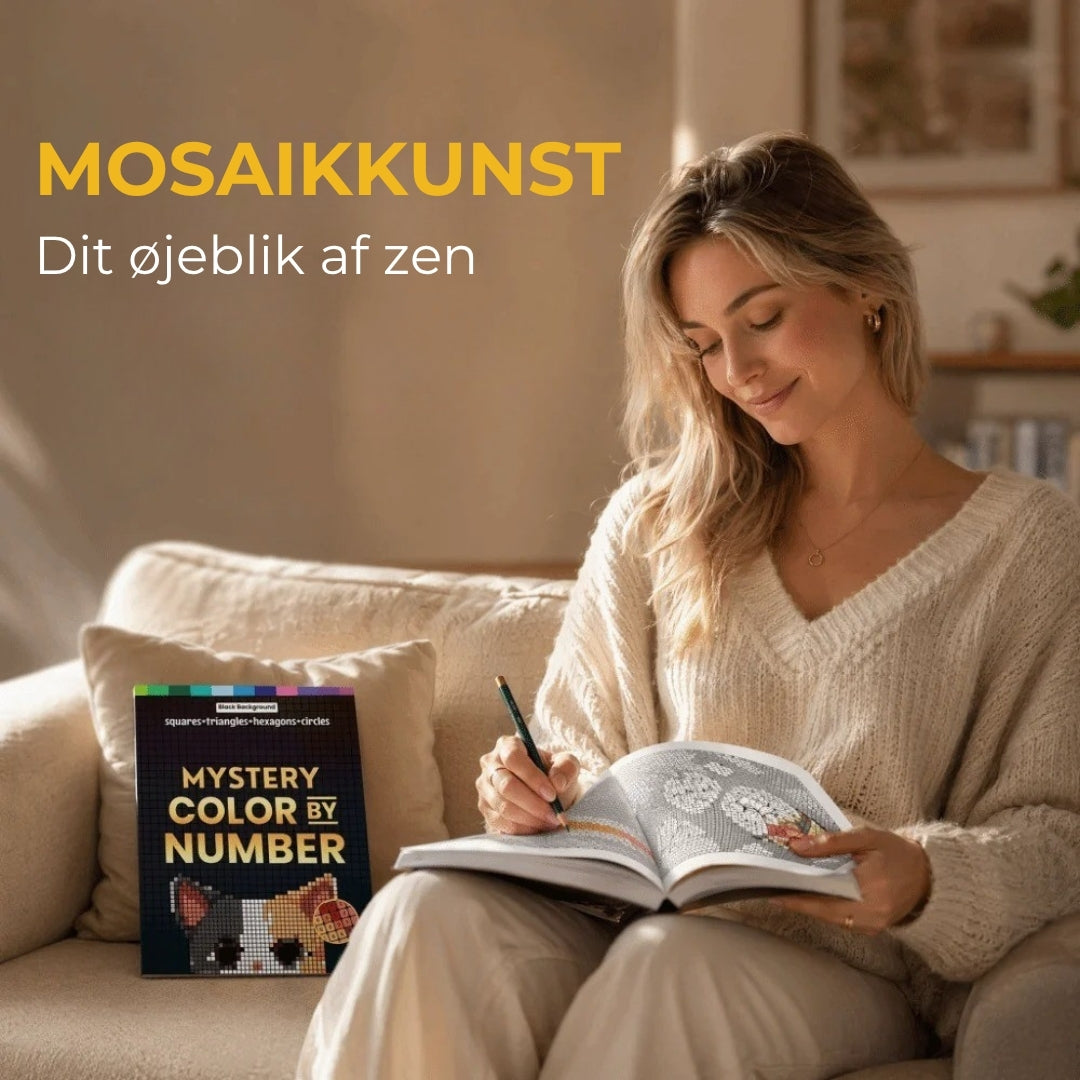 Farvelægning efter nummer – Mosaik-malebog