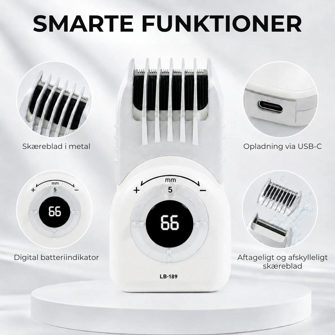 Trådløs hårtrimmer med digitalt display