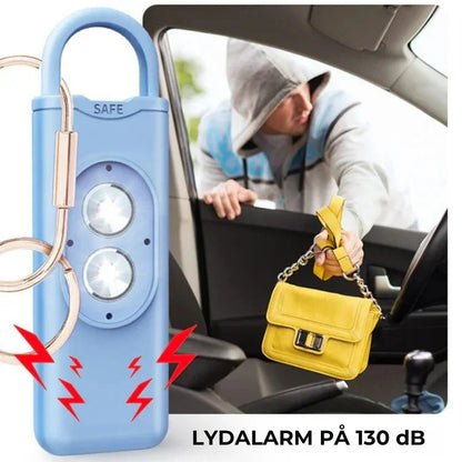 Selvforsvar-alarm-nøglering med LED-blinklys