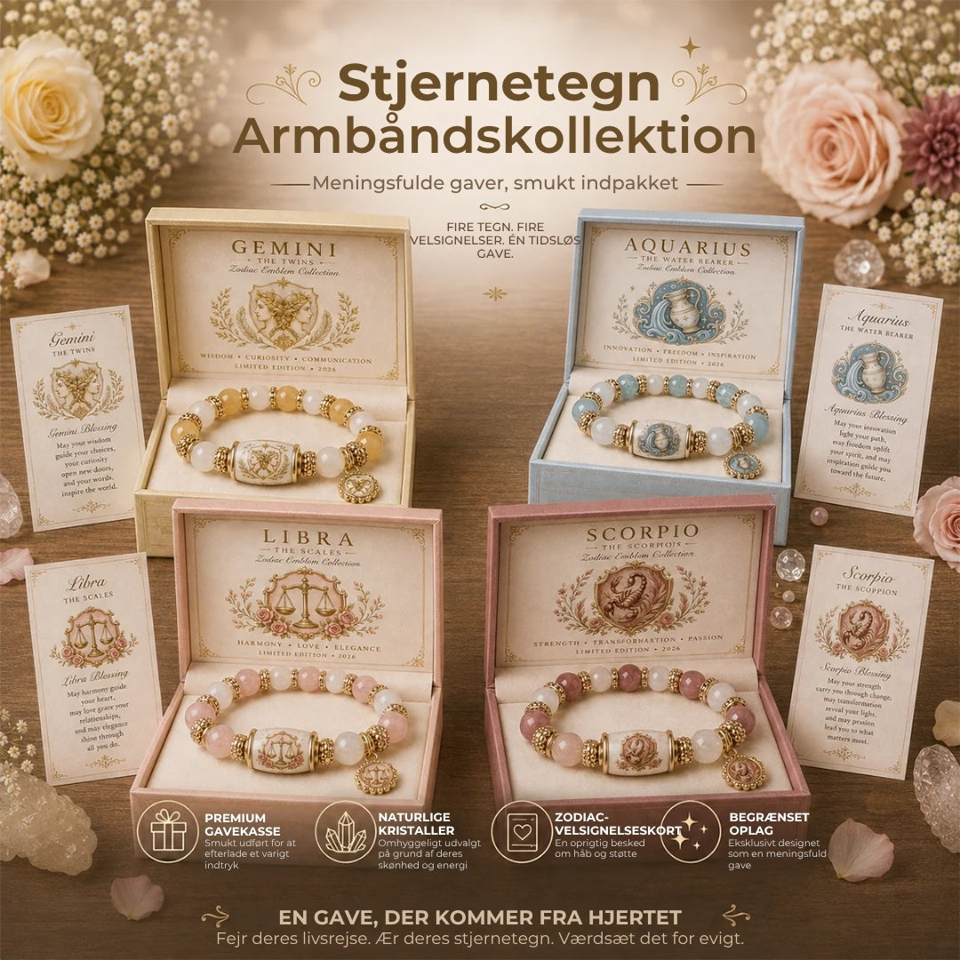Armbånd med stjernetegn – inkl. gaveæske