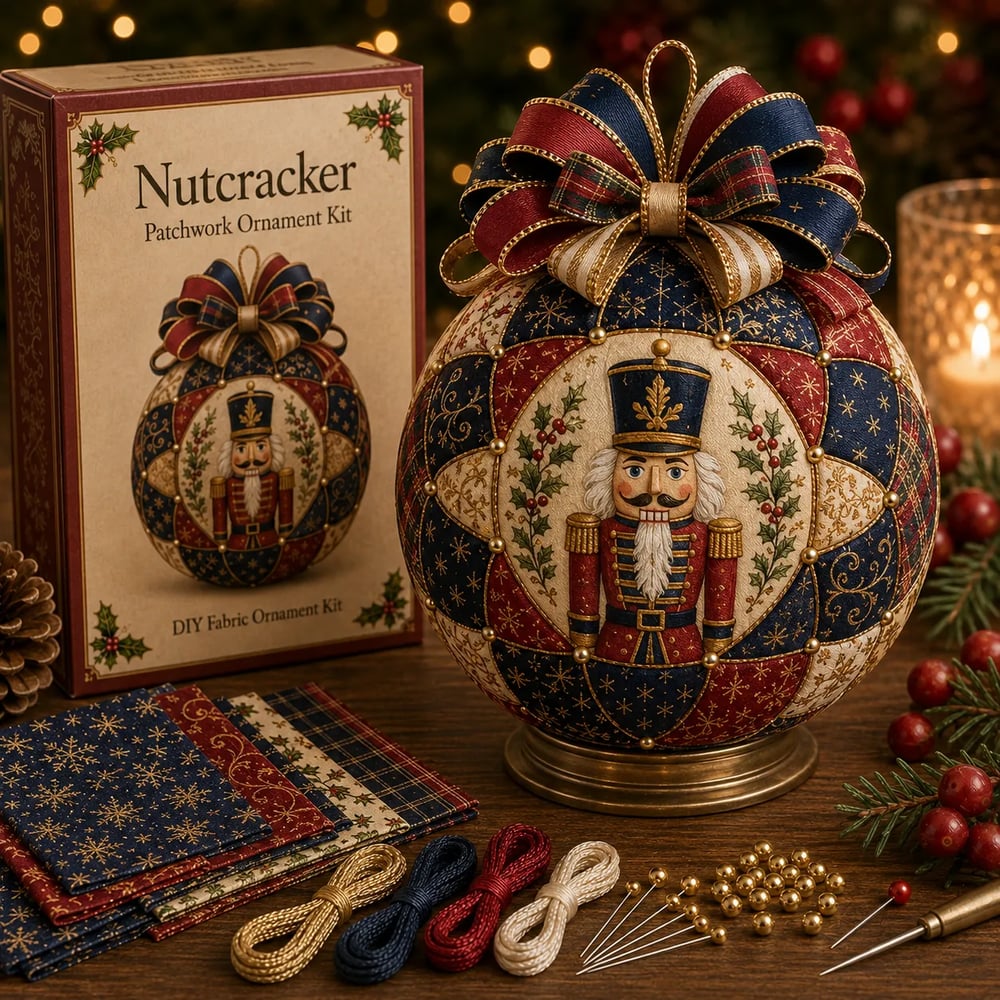DIY-julekugler – patchwork-sæt