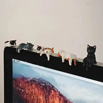 Håndmalede små kattefigurer til dit skrivebord 😺