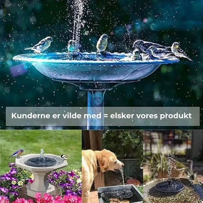 Automatisk springvand drevet af solenergi