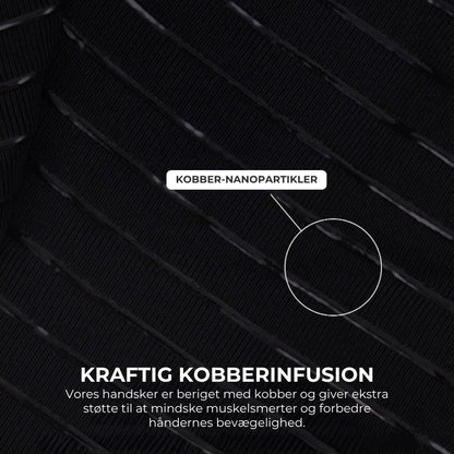 Kobberberigede kompressionshandsker – 1 par