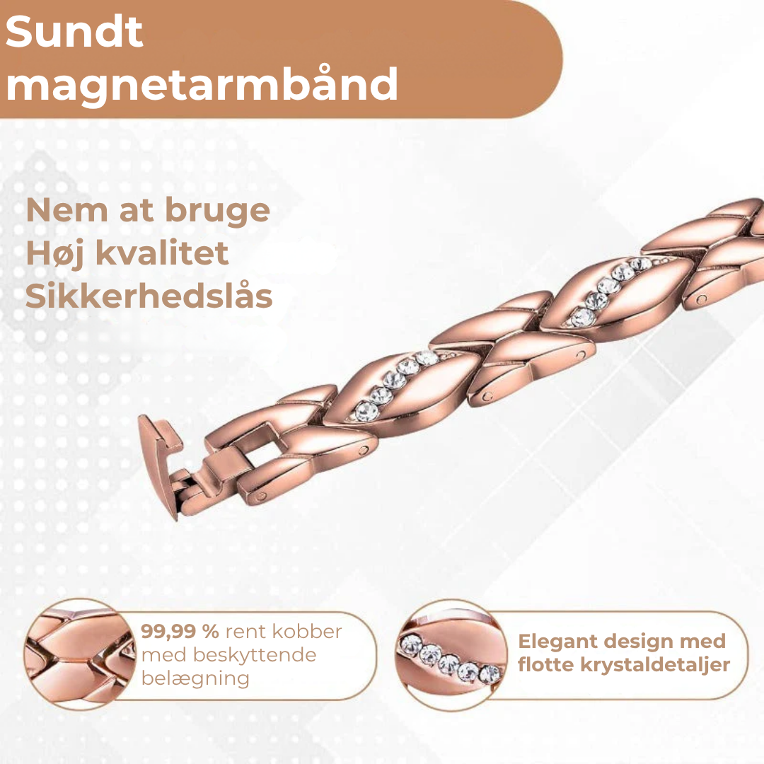 Magnetisk armbånd i kobber