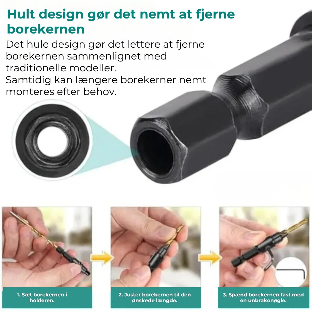 Sæt med præcisionsbor til træ